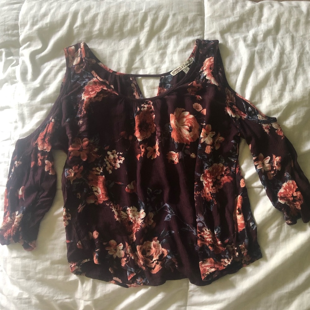 Floral Off-Shoulder Shirt
